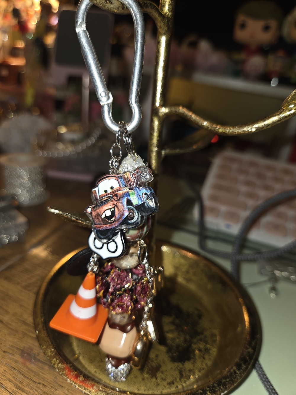 Hand Crafted Disney Cars Mater Keychain